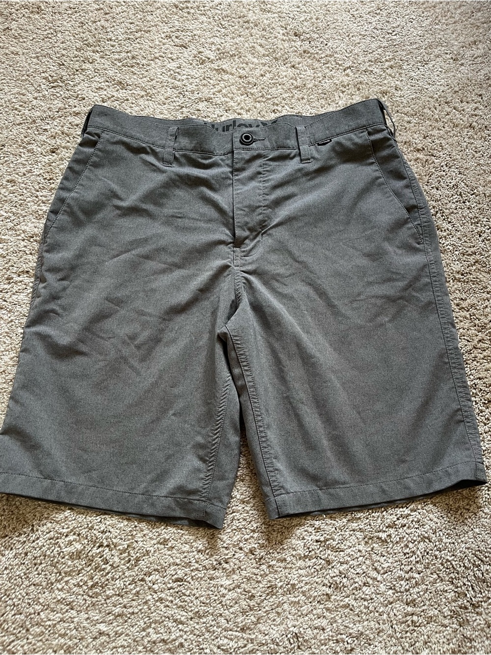 Hurley Men’s Hybrid Shorts Size 32 Grey Nike Dri Fit Casual Performance